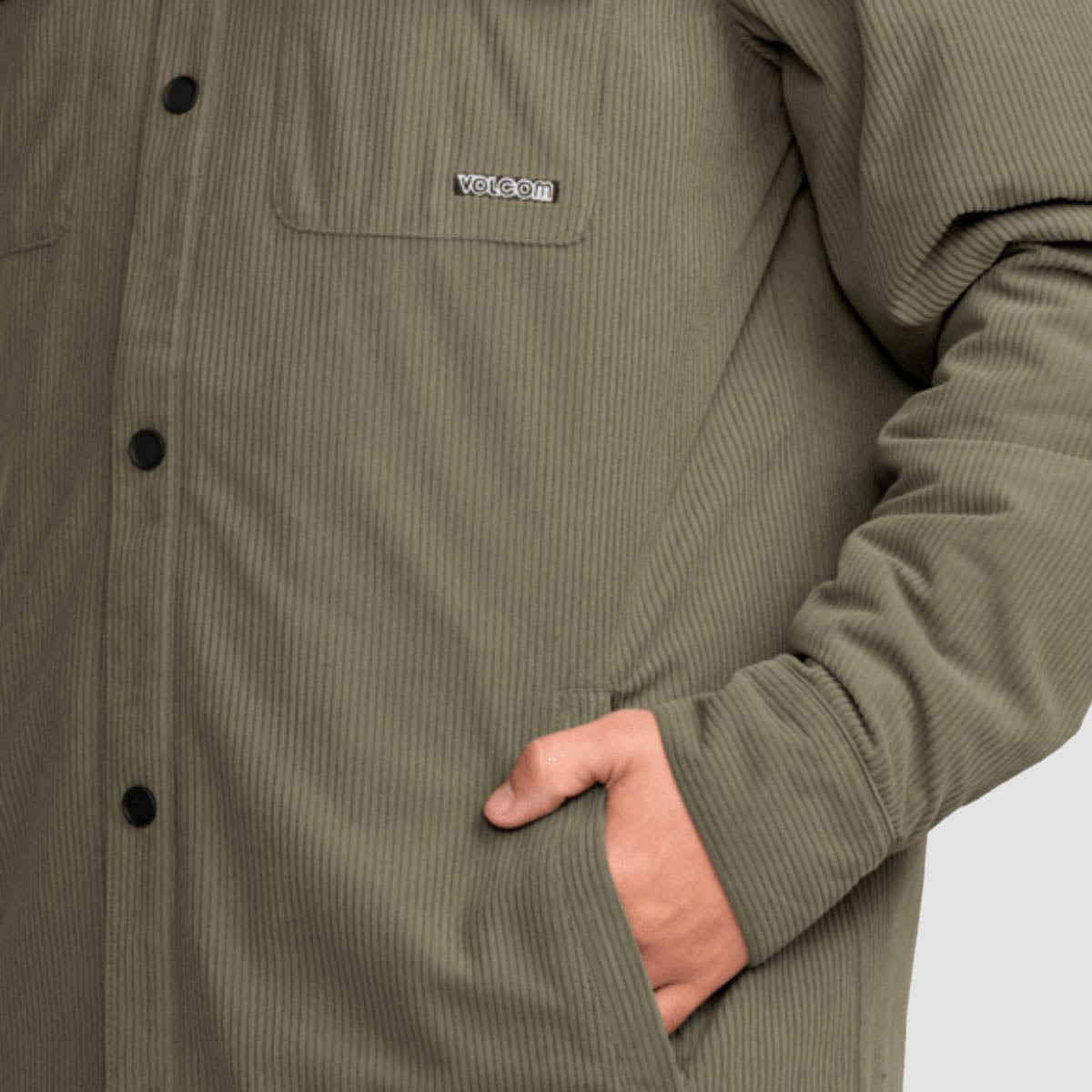 Volcom Kenson Ins Flannel Jacket Military