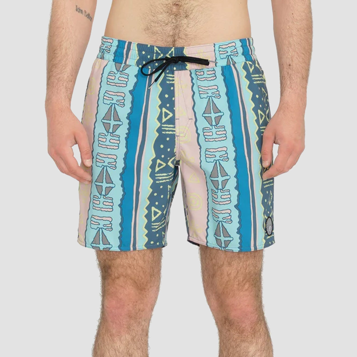 Volcom Lido Print 17" Boardshorts Crete Blue