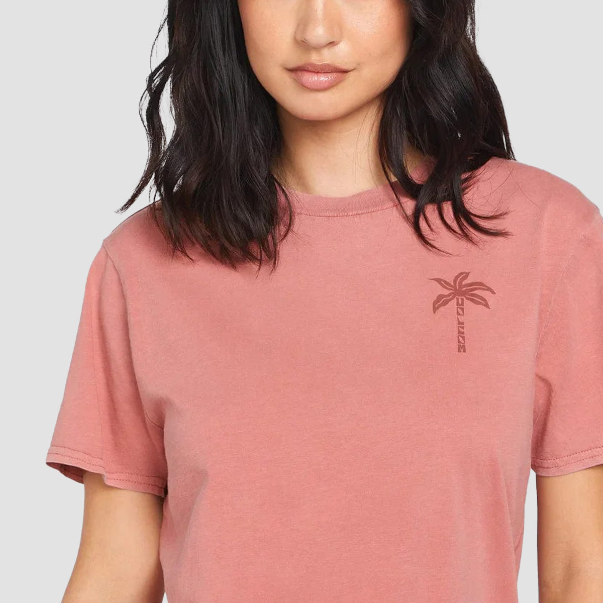 Volcom Lock It Up T-Shirt Mauve Rose - Womens