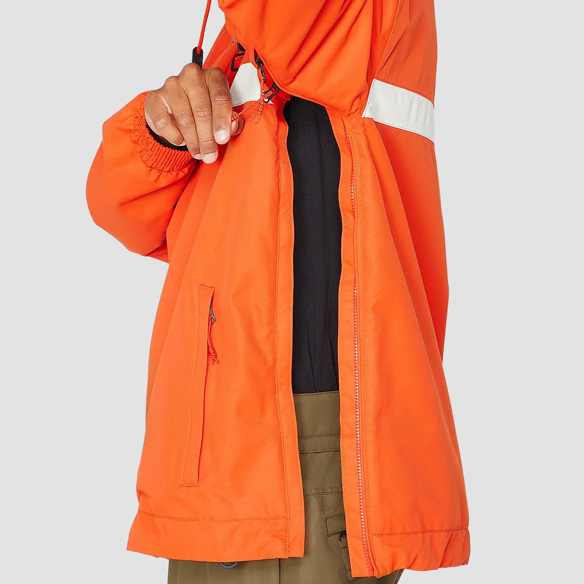 Volcom Longo Pullover Snow Jacket Orange Shock