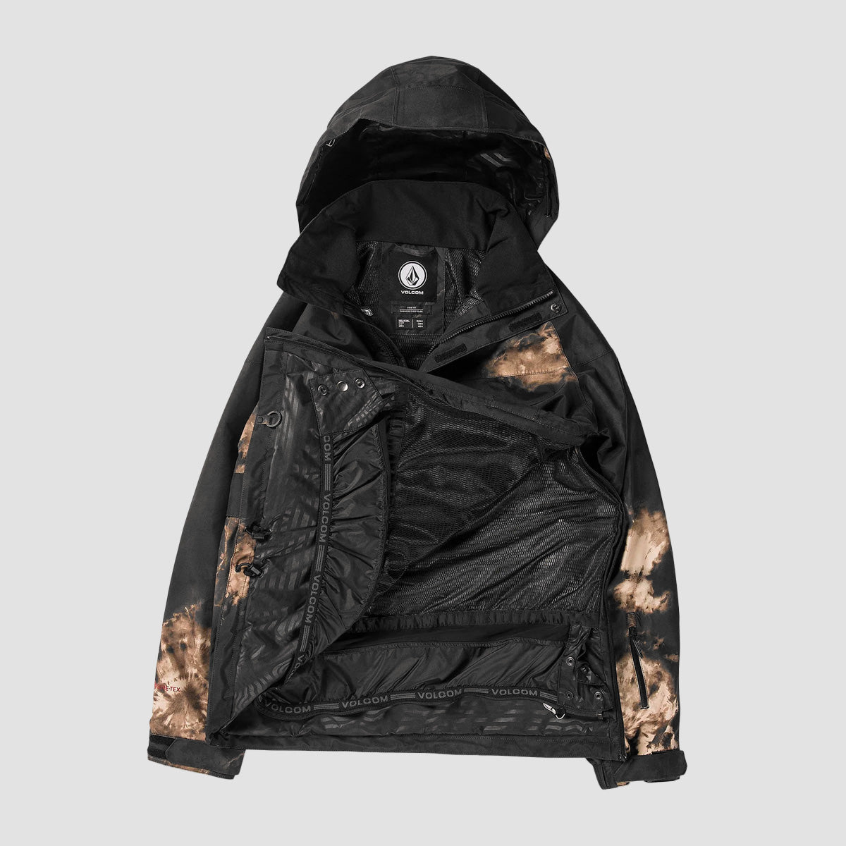 Volcom Melo Gore-Tex Pullover Snow Jacket Bleach Black