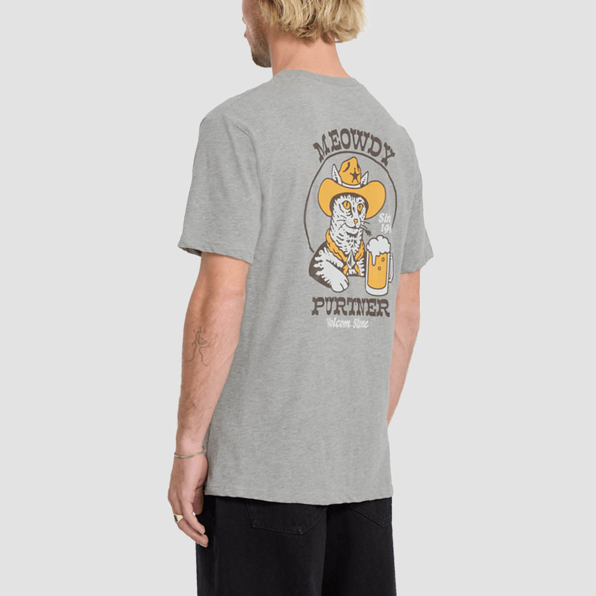 Volcom Meowdy T-Shirt Heather Grey