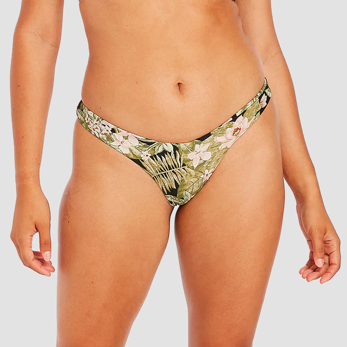 Volcom Midnight Tropic V Bikini Bottom Shadow Lime - Womens