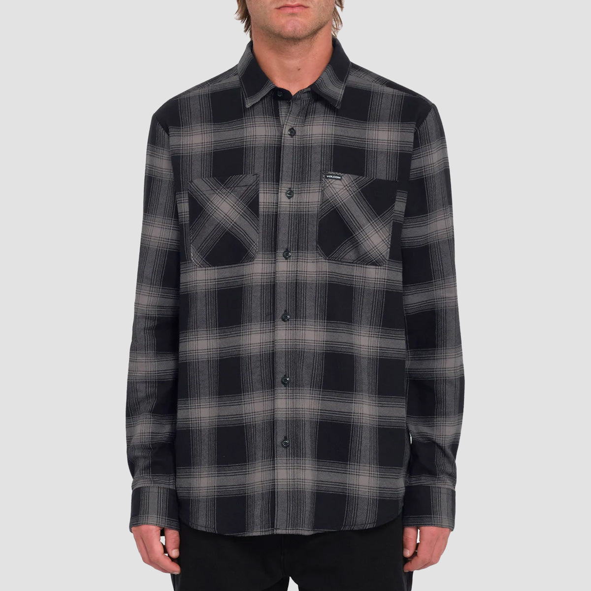 Volcom Netastone Flannel Longsleeve Shirt Black