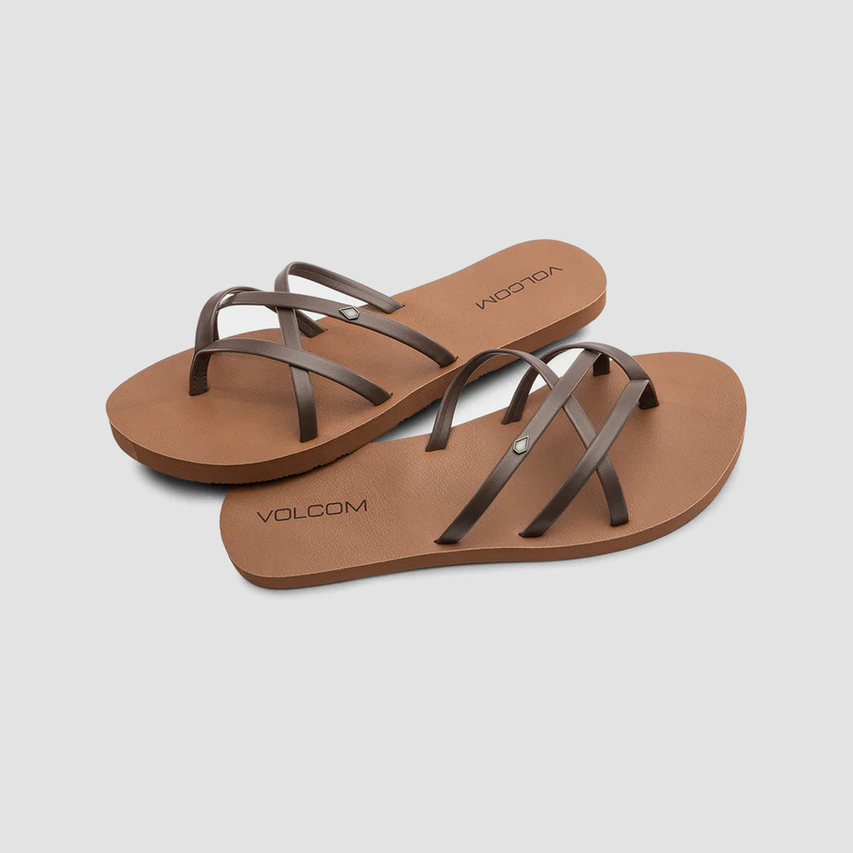 Volcom New School II Sandals Brown - Womens