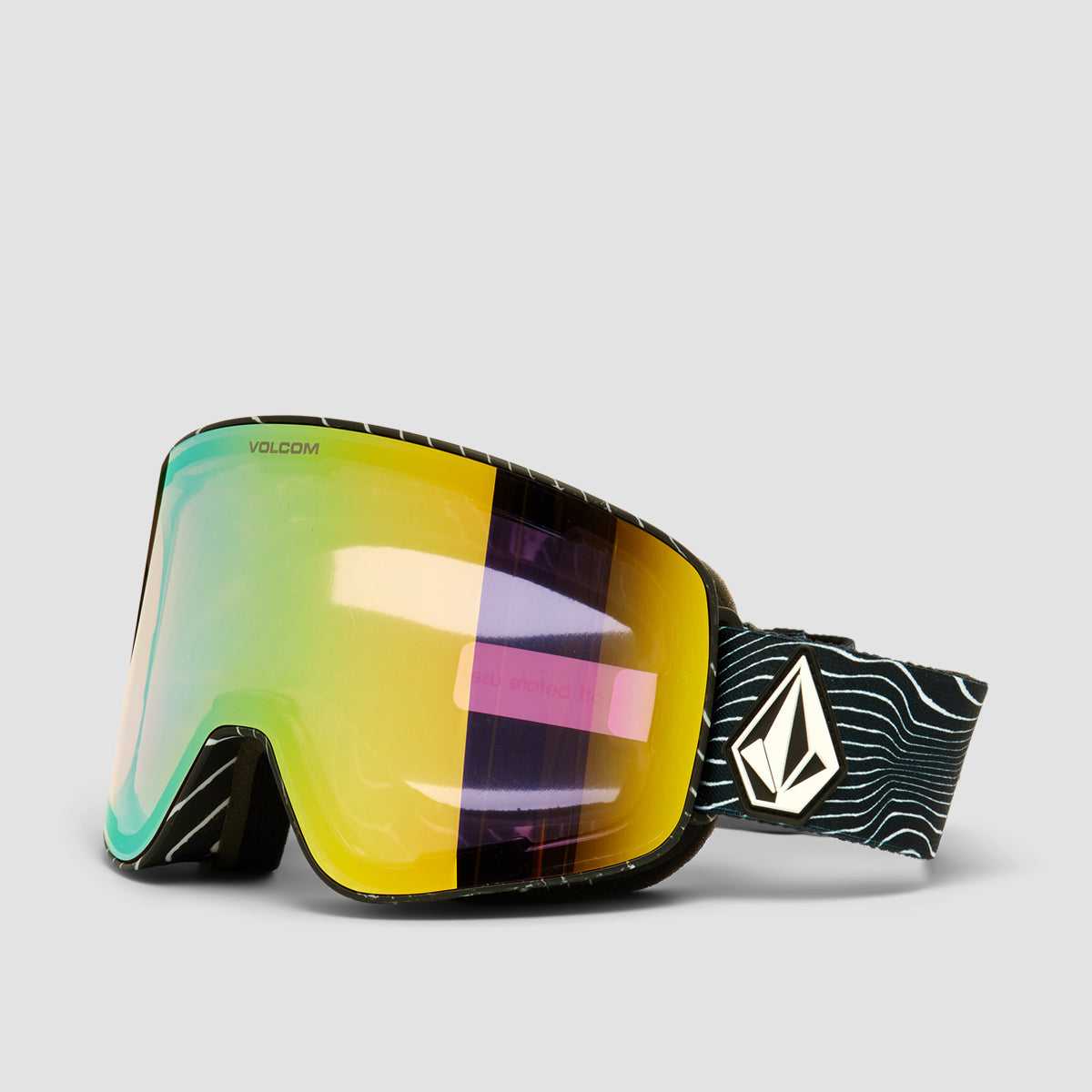 Volcom Odyssey Snow Goggles Op Art/Gold Chrome + Bonus Lens Rose