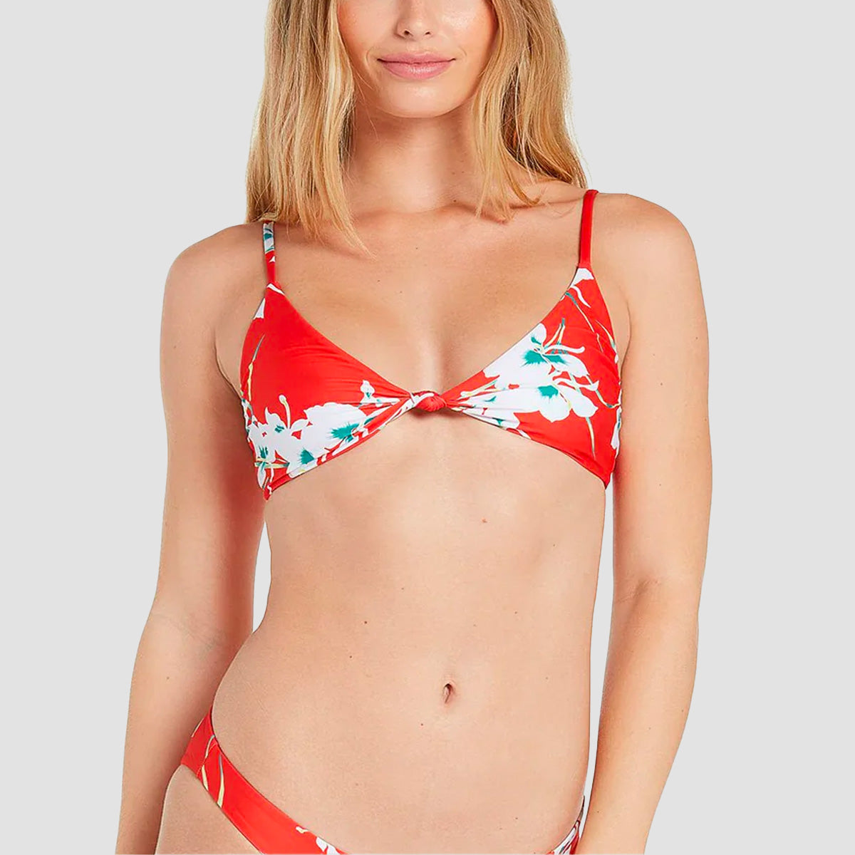 Volcom Orchid You Not Vneck Bikini Top Pistol Punch - Womens