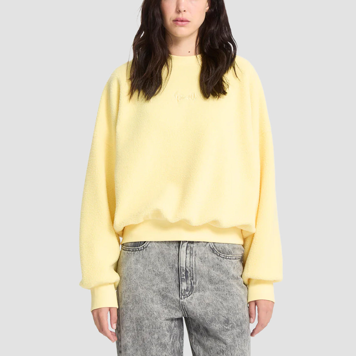 Volcom Piou Crew Sweatshirt Dawn Yellow - Womens