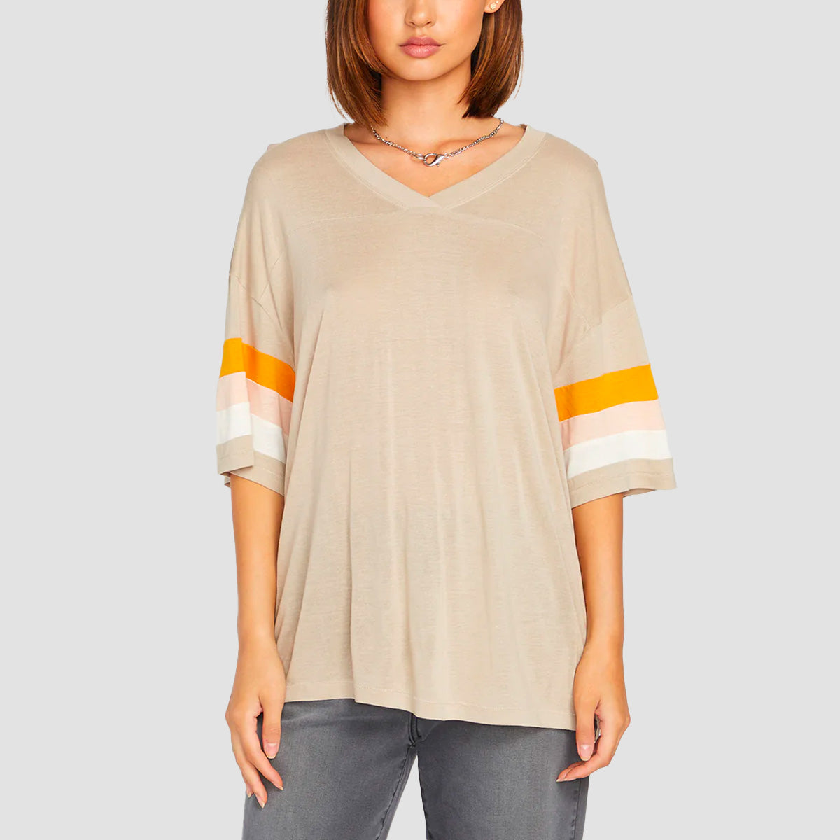 Volcom Player H8R T-Shirt Taupe - Womens