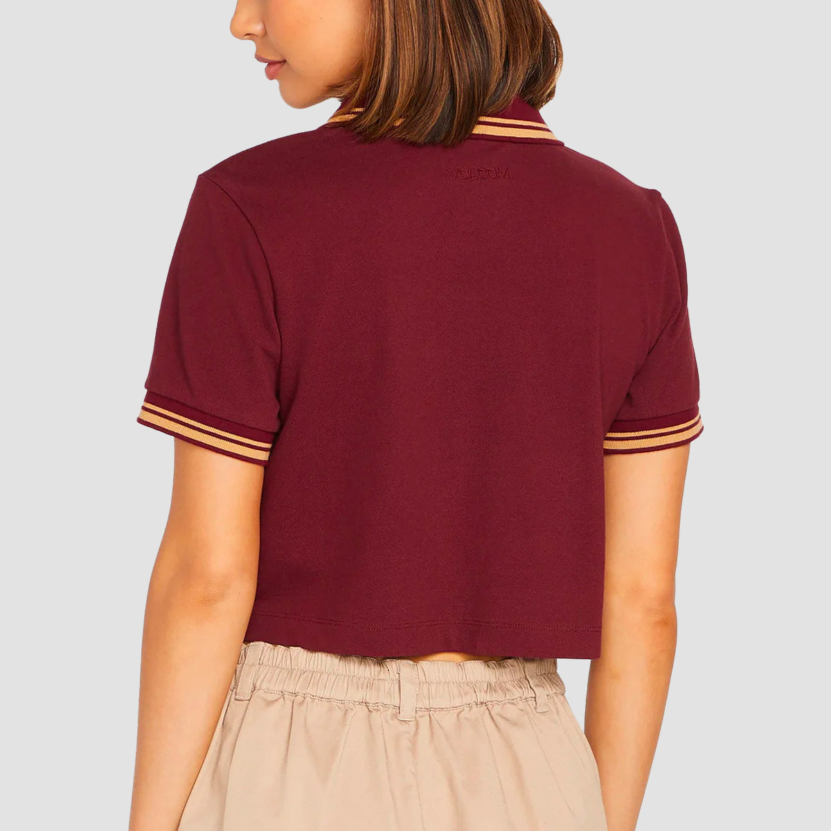 Volcom Poolup Polo Shirt Burgundy - Womens