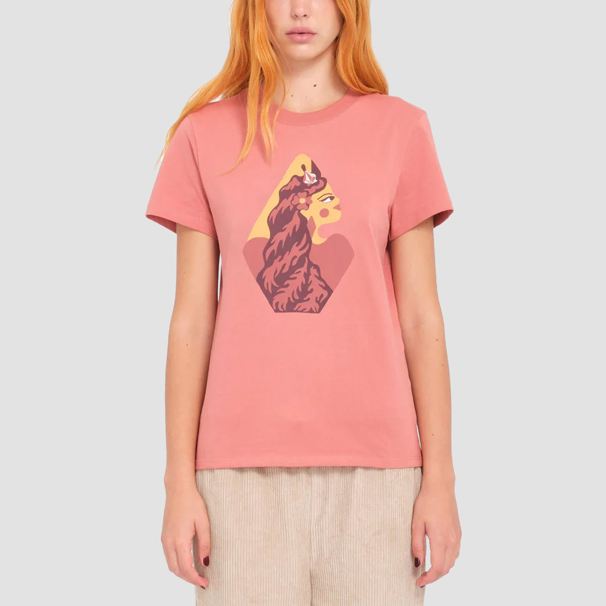 Volcom Radical Daze T-Shirt Mauve Rose - Womens