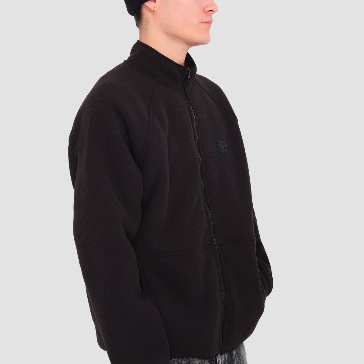 Volcom Runtime Grid Earth Tripper Zip Sweatshirt Black