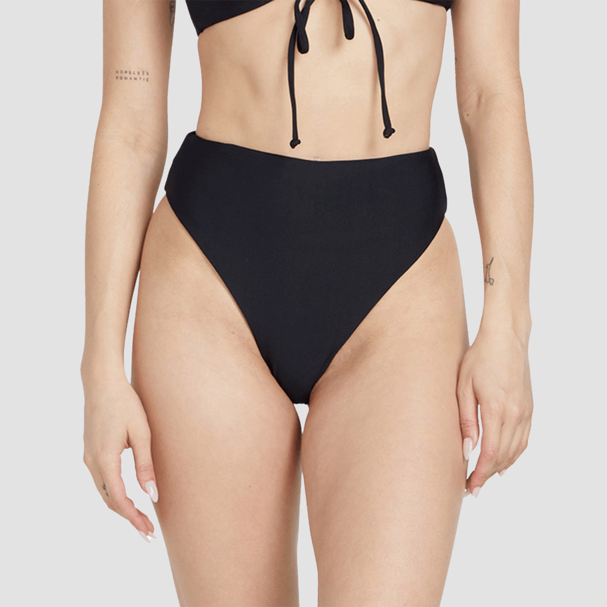 Volcom Simply Seamless High Waist Bikini Bottom Black - Womens