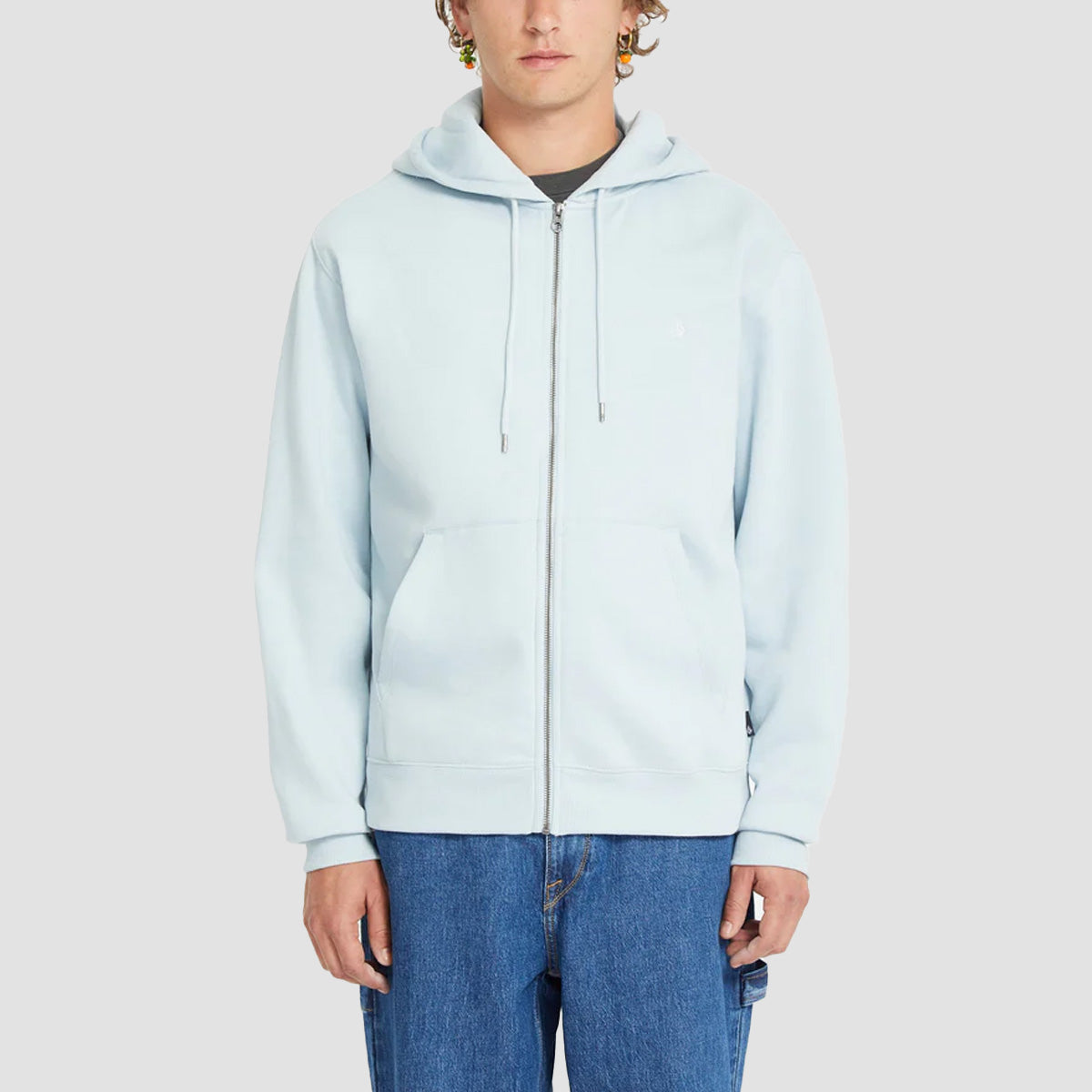 Volcom Single Stone Zip Hoodie Carolina Blue