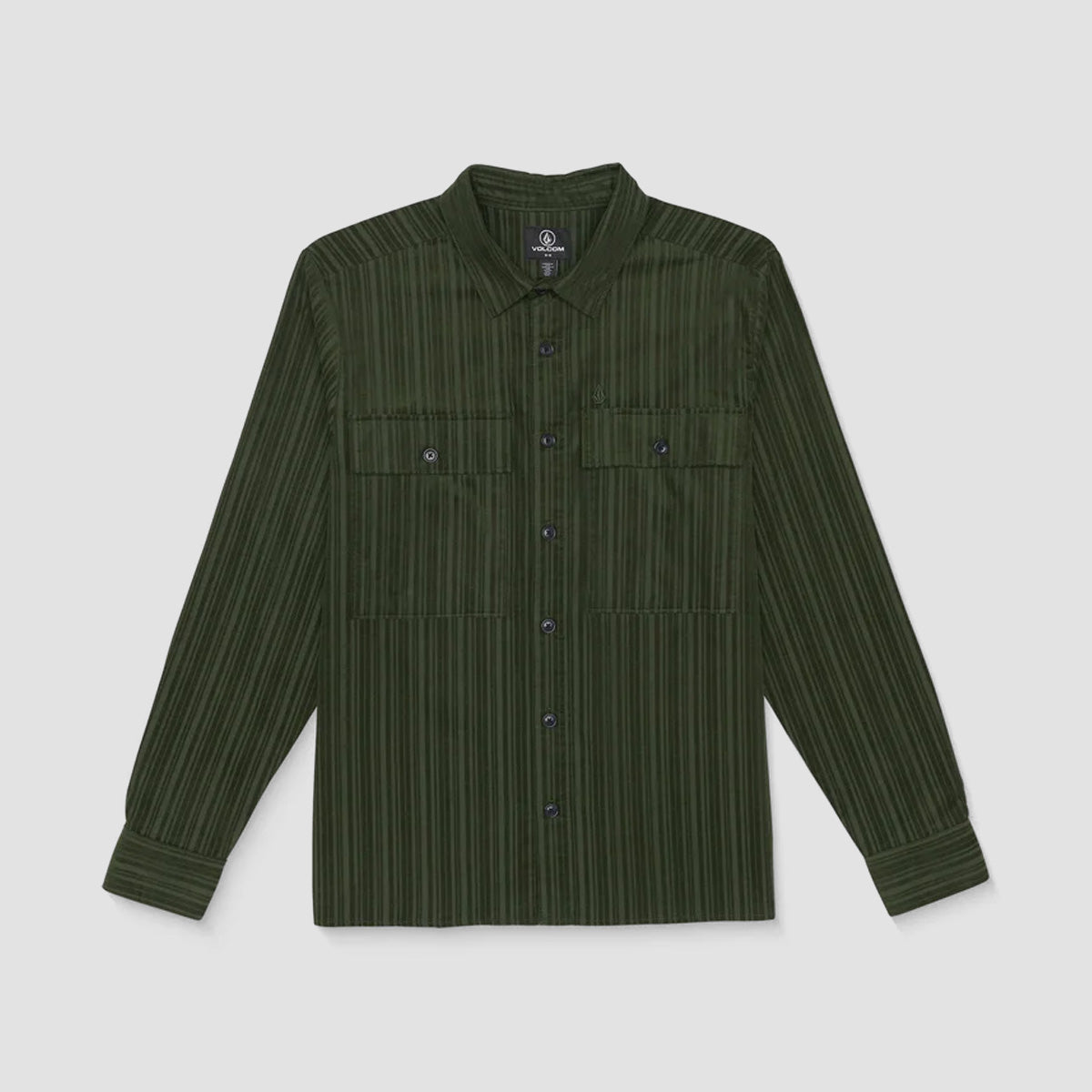 Volcom Steadfast Longsleeve Shirt Squadron Green