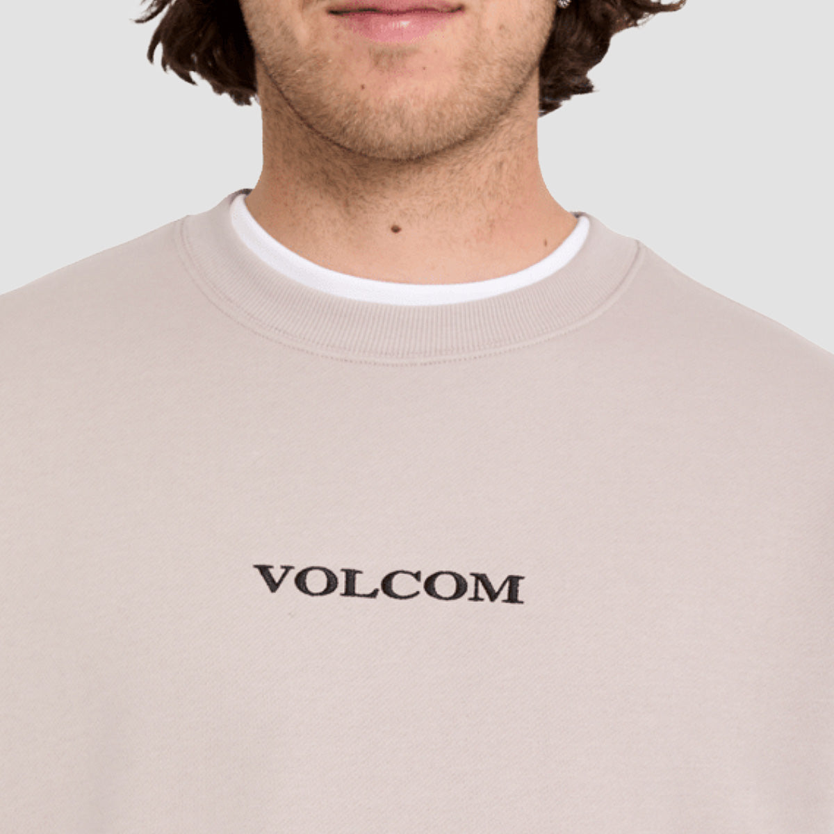 Volcom Stone Crew Sweatshirt Bark Brown
