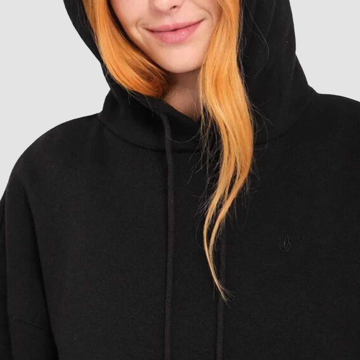 Volcom Stone Heart Up Pullover Hoodie Black - Womens