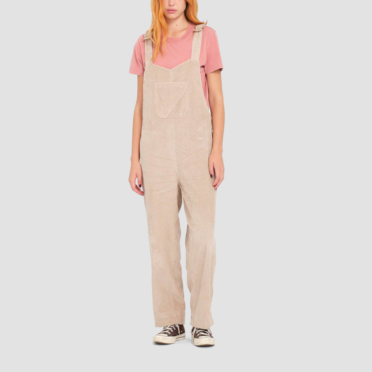 Volcom Stone Street Overalls Light Khaki - Womens