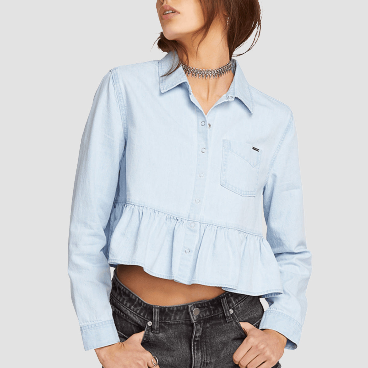 Volcom Stoney Times Longsleeve Shirt Ltwt Vintage - Womens