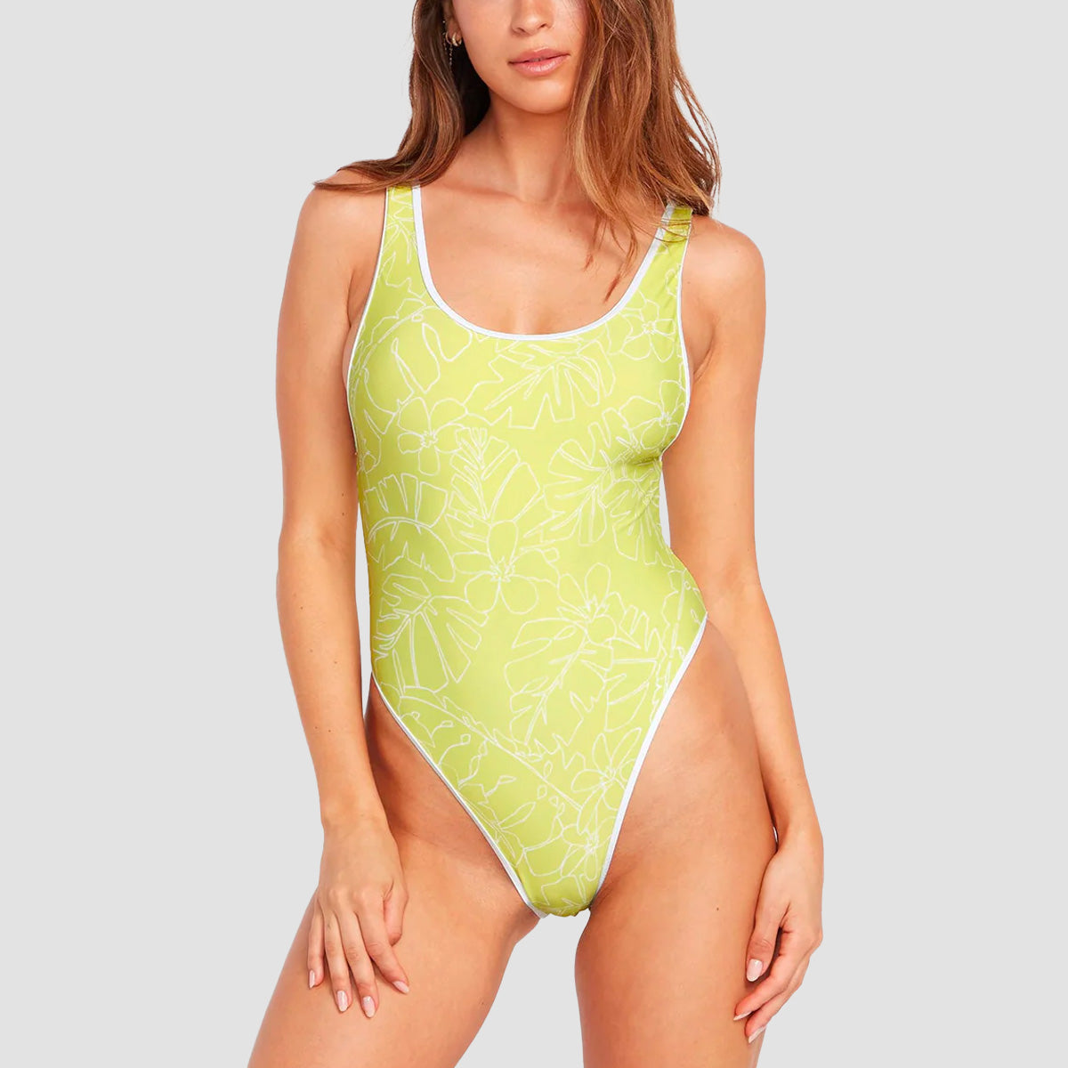 Volcom Tropicoco Reversible One-Piece Swimsuit Citron - Womens