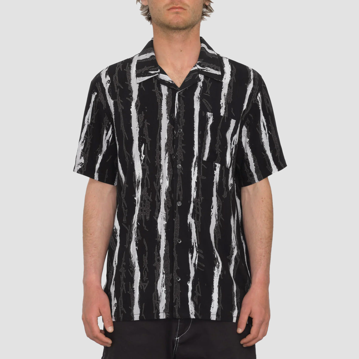 Volcom V Ent Hockey Dad Short Sleeve Shirt  Stealth