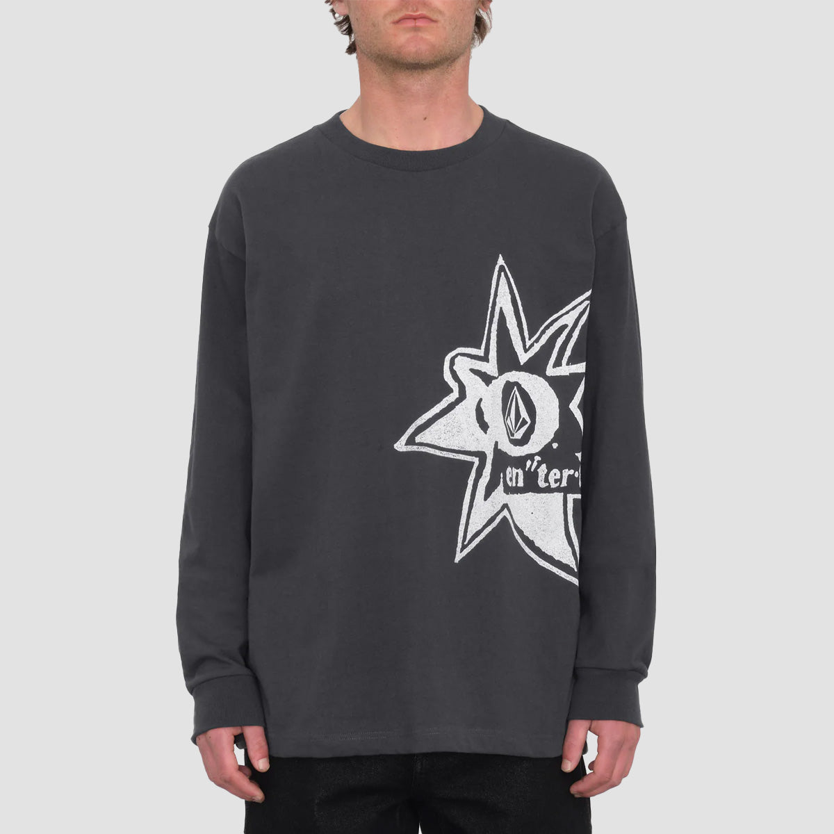 Volcom V Ent Stone Burst Longsleeve T-Shirt Stealth