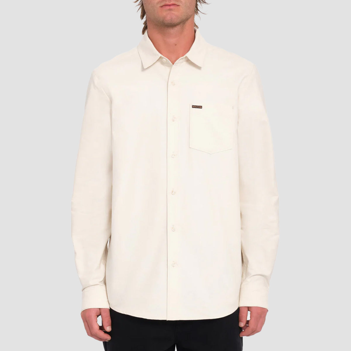 Volcom Veeco Oxford Longsleeve Shirt Dirty White