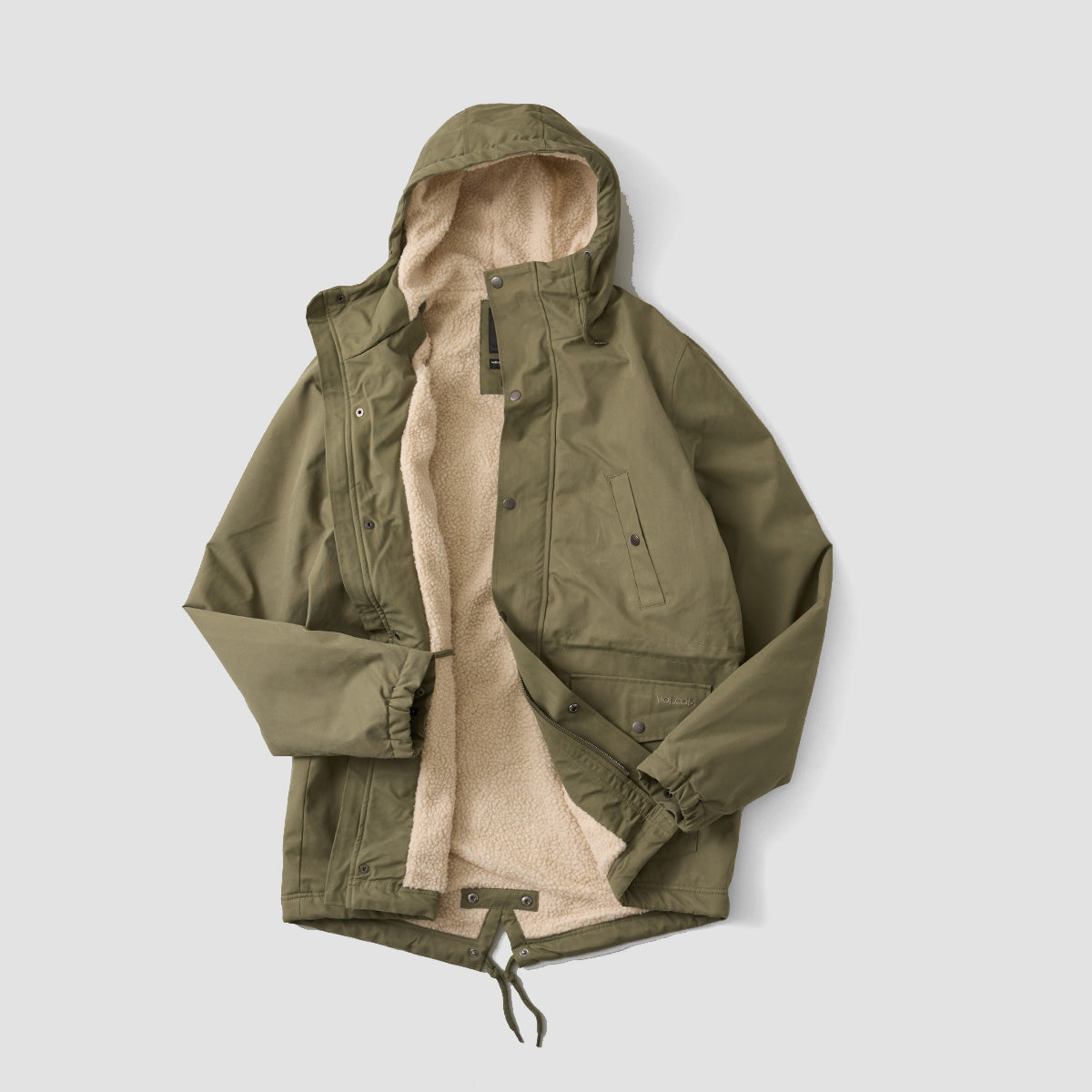 Volcom Walk On What 5K Parka Jacket Army Green Combo