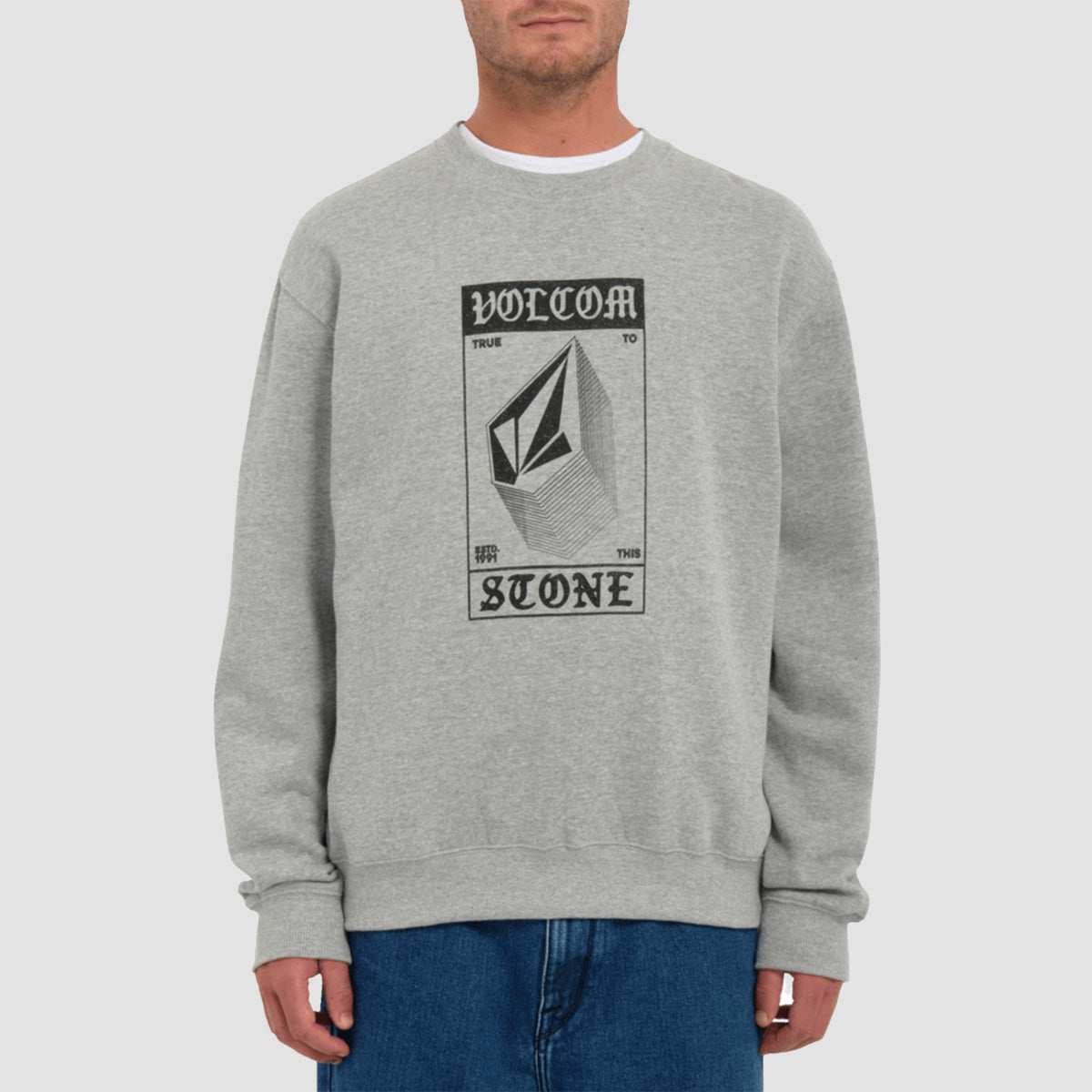 Volcom Watanite Crew Sweatshirt Heather Grey