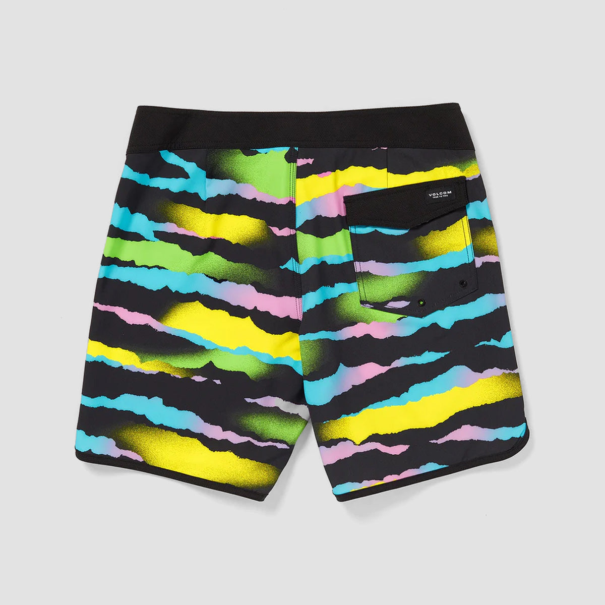 Volcom Zebra Shield Scallop Mod-Tech 18" Boardshorts Black