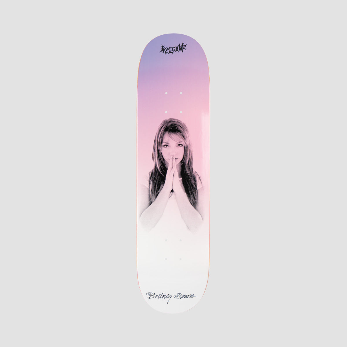 Welcome X Britney Sprears Believe Skateboard Deck Pearl Fade - 8.25"