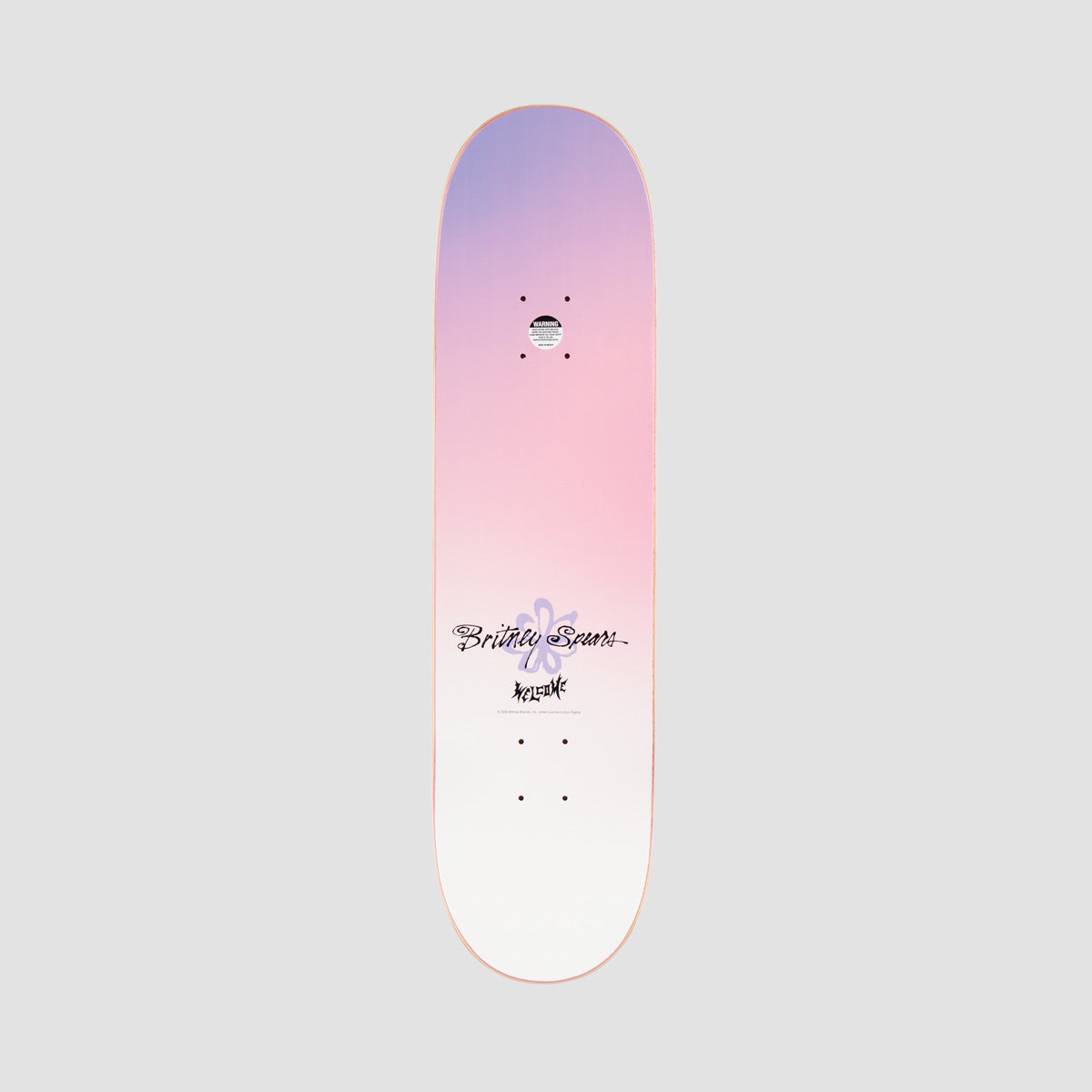 Welcome X Britney Sprears Believe Skateboard Deck Pearl Fade - 8.5"