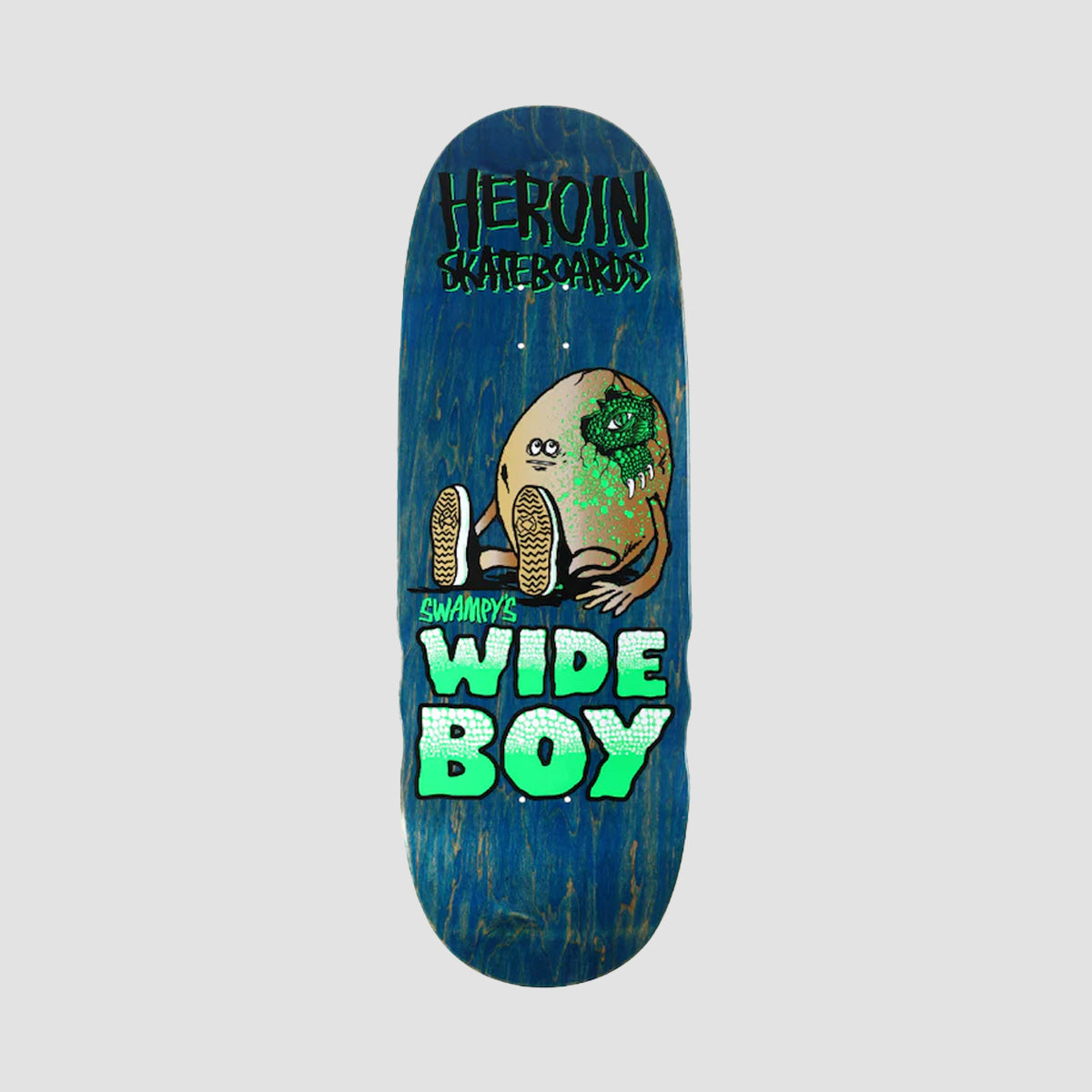 Heroin Swamp's Wide Boy Razor Edge Skateboard Deck Various Stains - 10.75"