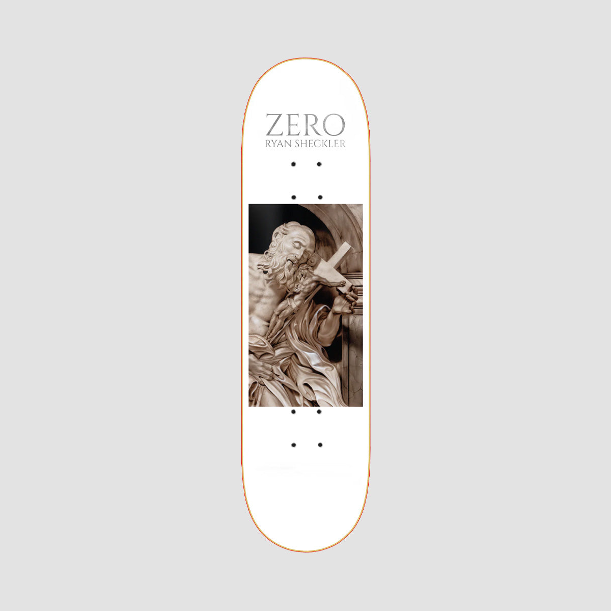 Zero Sheckler Beloved Christ Skateboard Deck Silver Foil - 8.25"