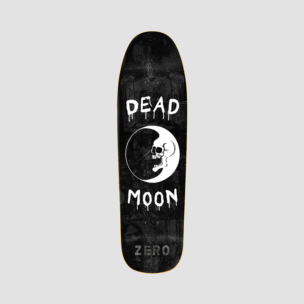 Zero X Dead Moon Shaped Skateboard Deck - 9.5"