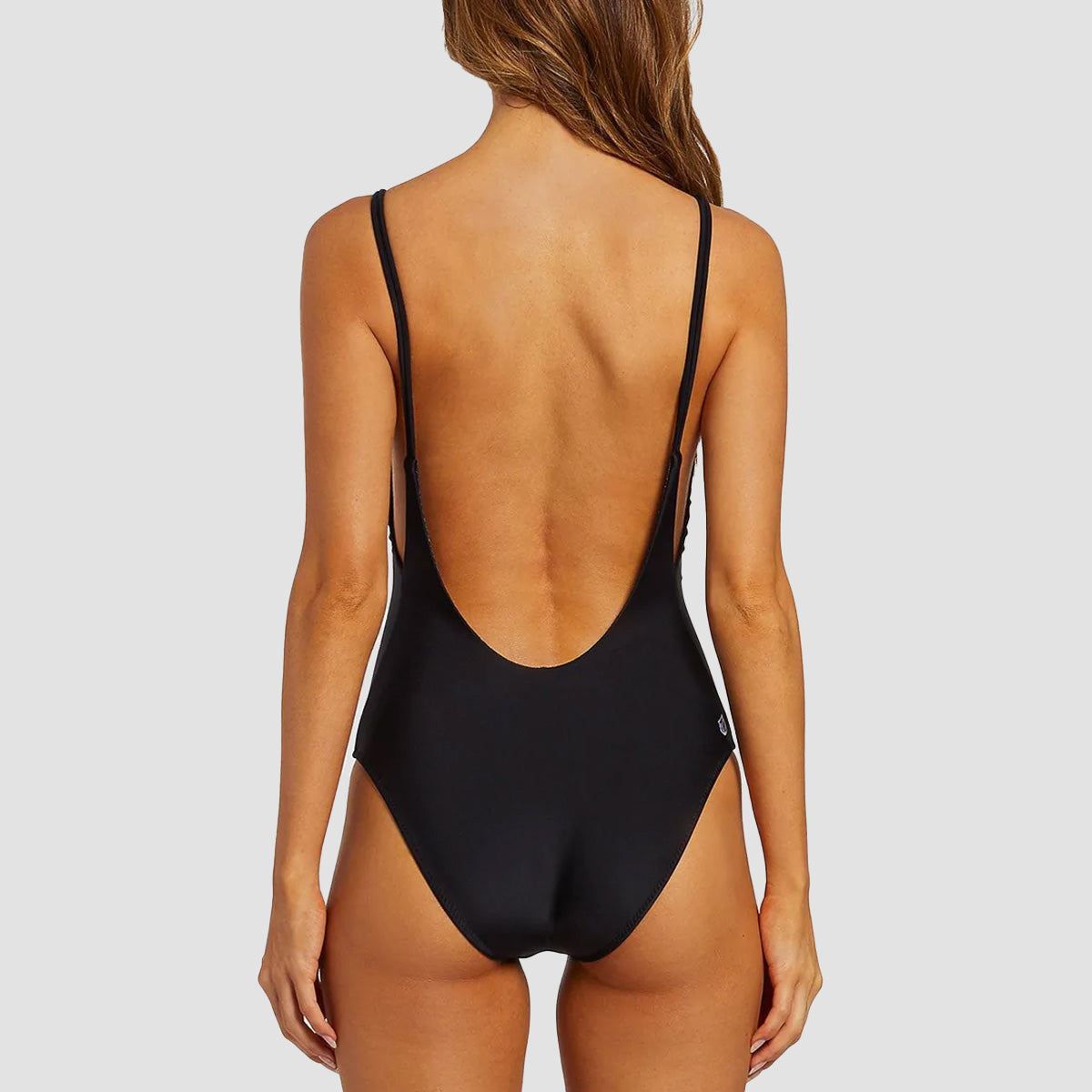 Volcom Simply Solid One-Piece Swimsuit Black - Womens