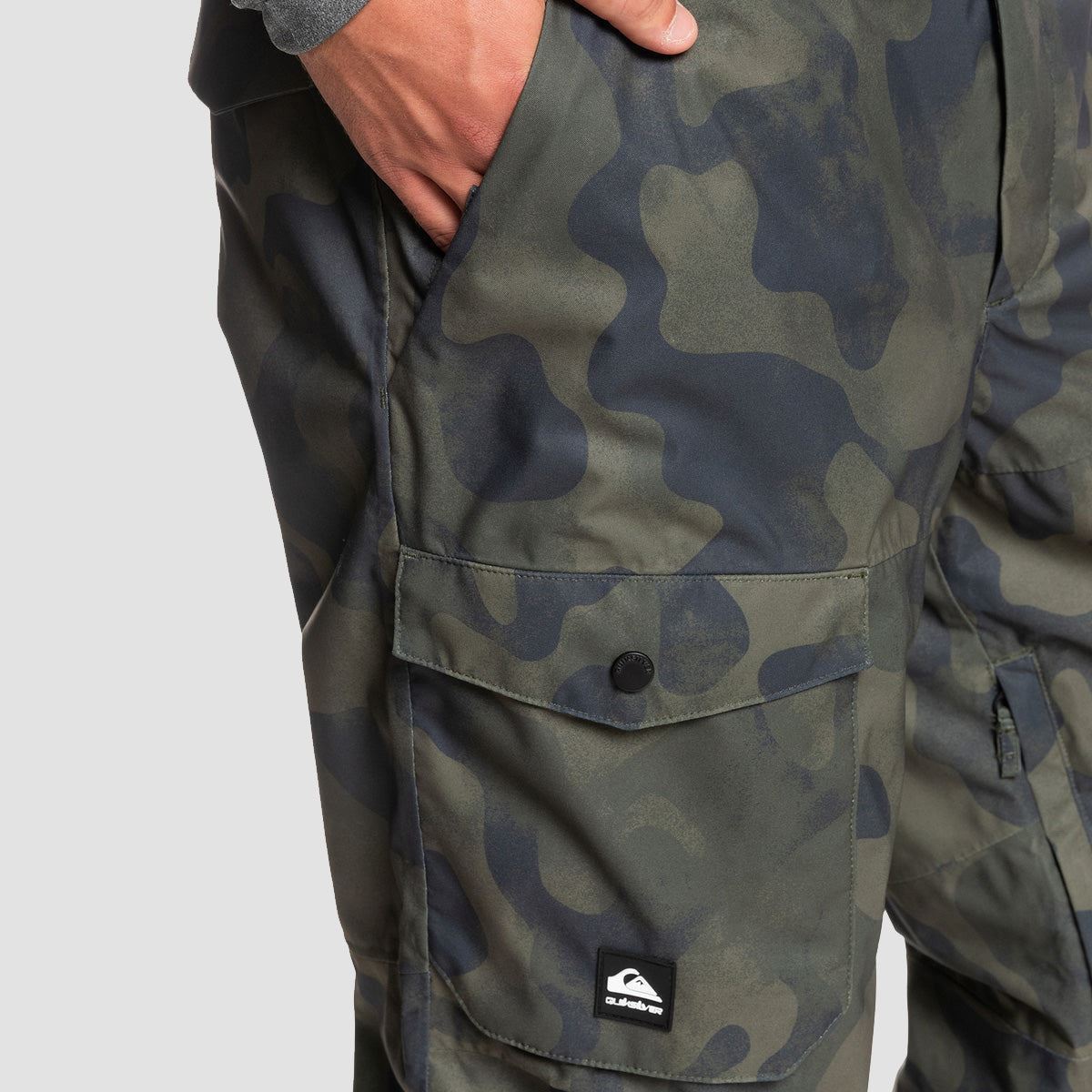 Quiksilver Utility Snow Bib Pants Fade Out Camo