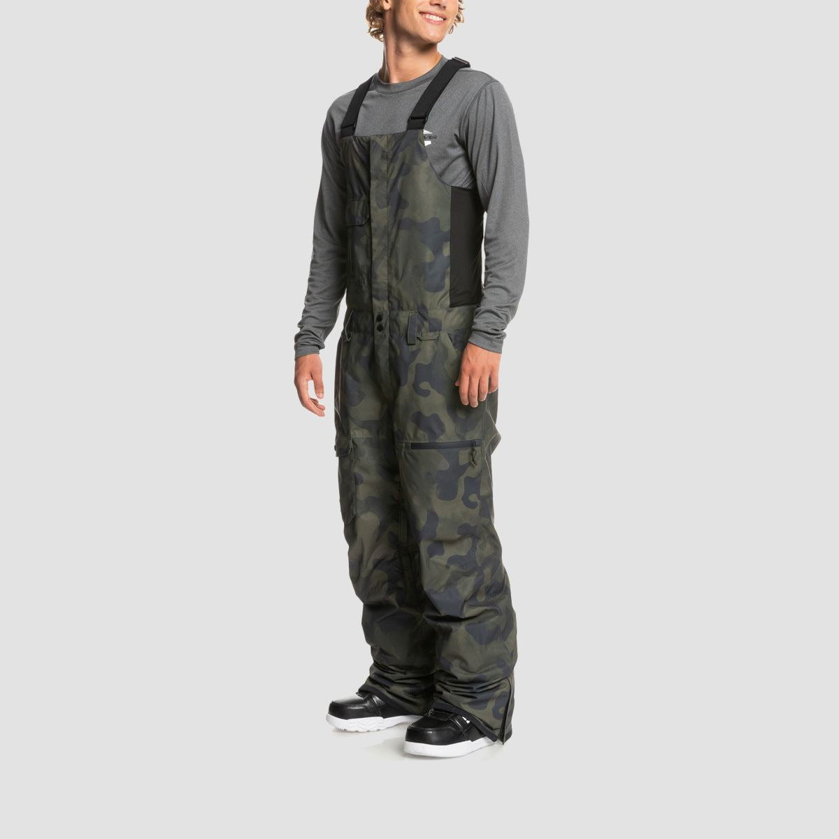 Quiksilver Utility Snow Bib Pants Fade Out Camo