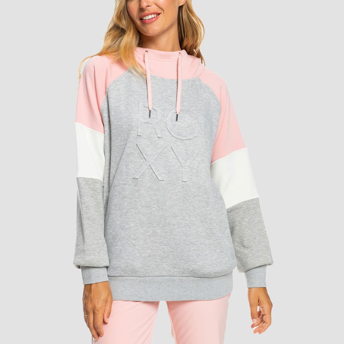 Roxy Liberty Pullover Hoodie Heather Grey - Womens