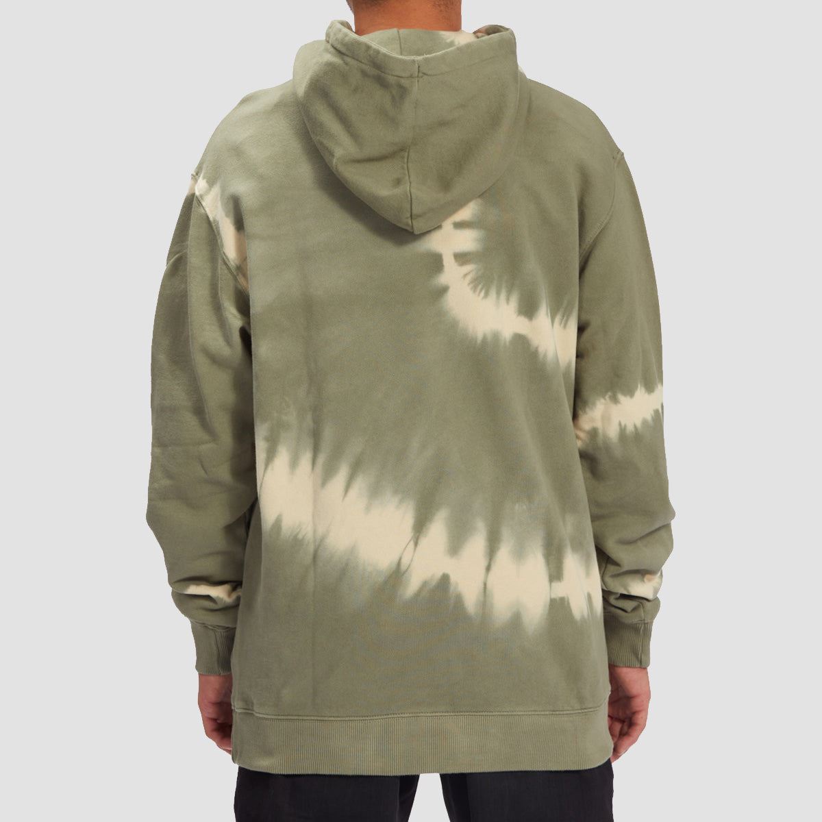 DC Raiser Pullover Hoodie Olivine Tie Dye