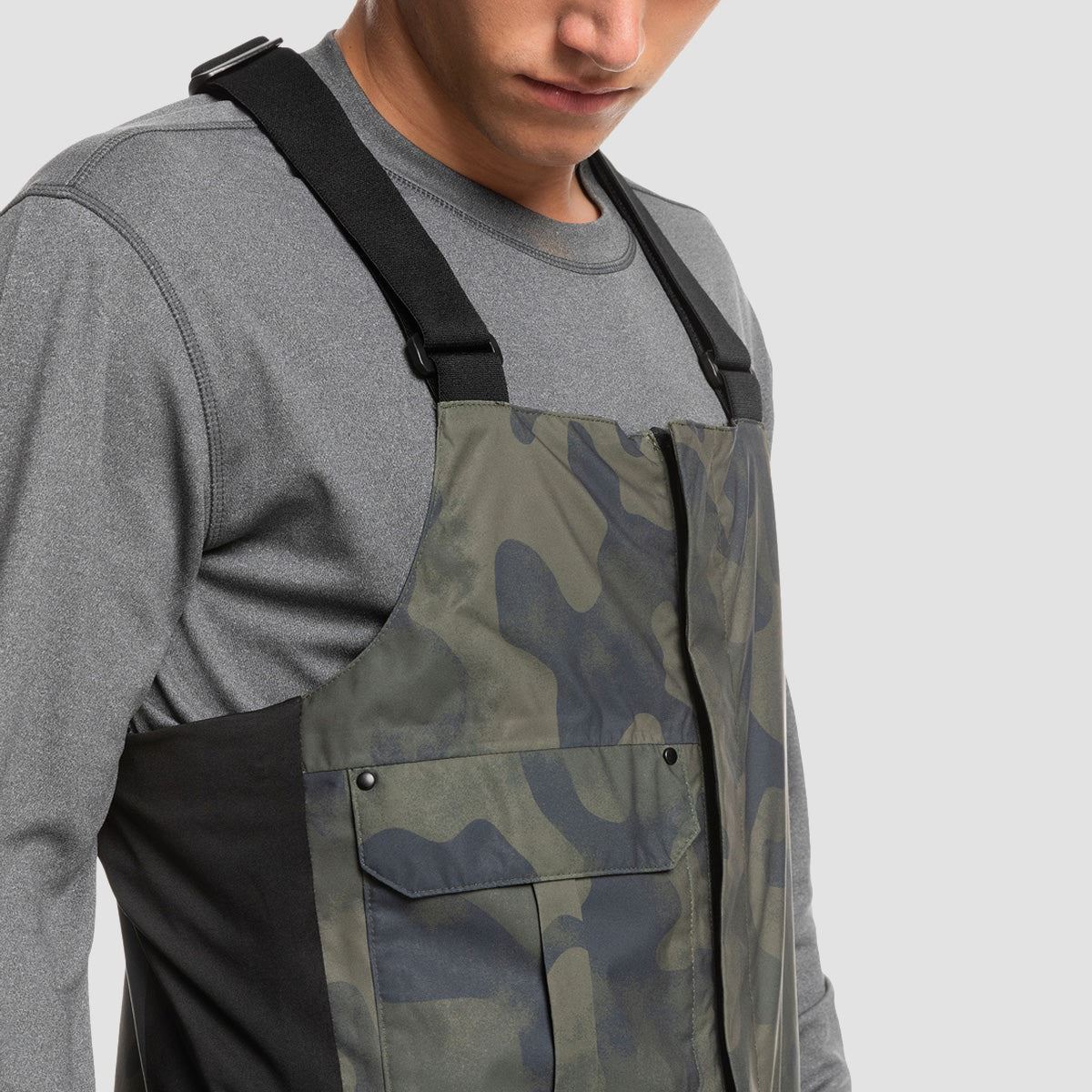 Quiksilver Utility Snow Bib Pants Fade Out Camo