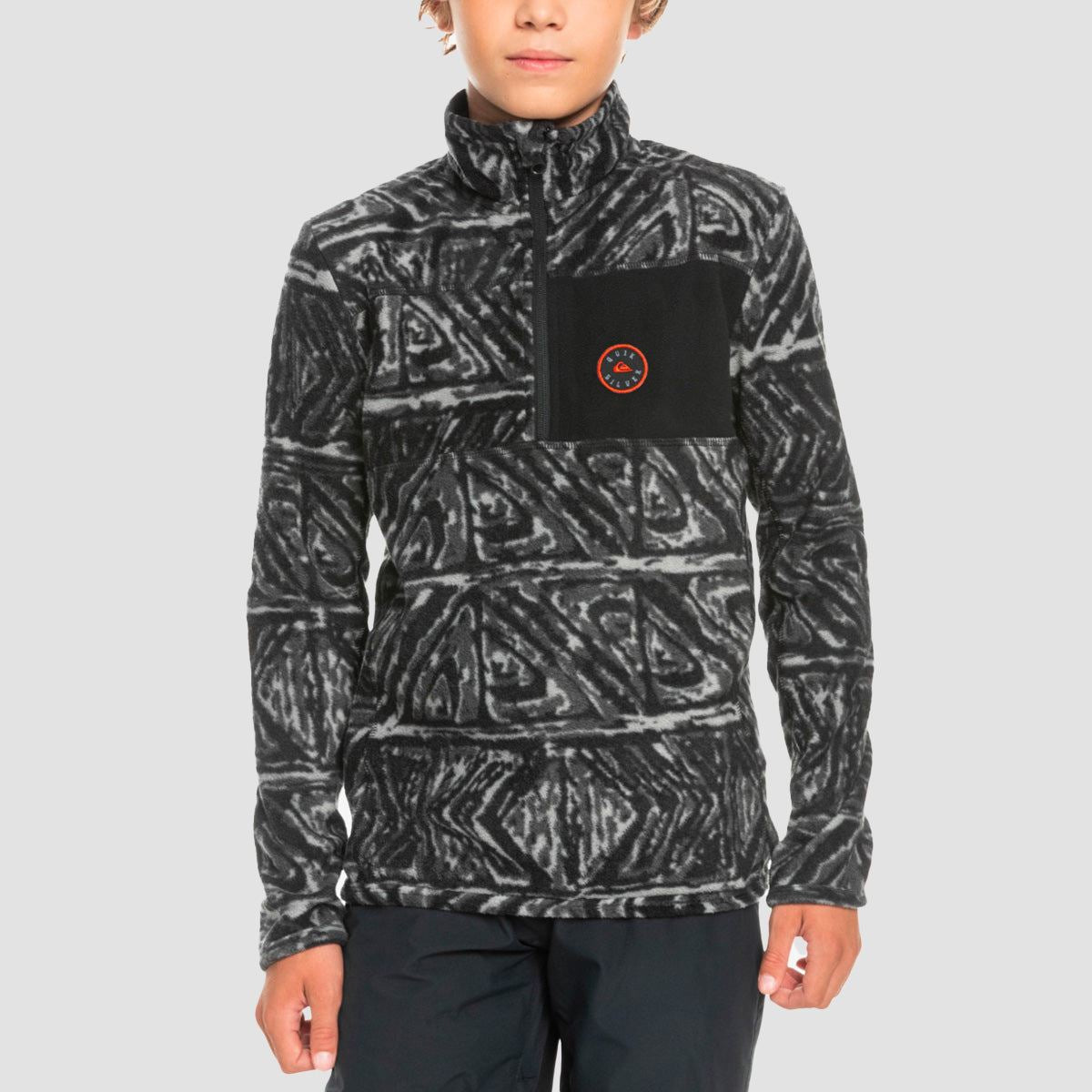 Quiksilver Aker Half Zip Fleece High Heritage Snow White - Kids