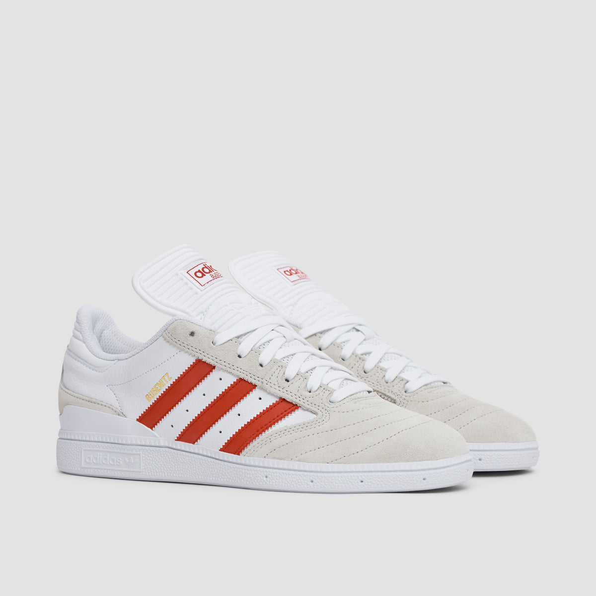 adidas Busenitz Shoes - Footwear White/Bet Scarlet/Gold Metallic