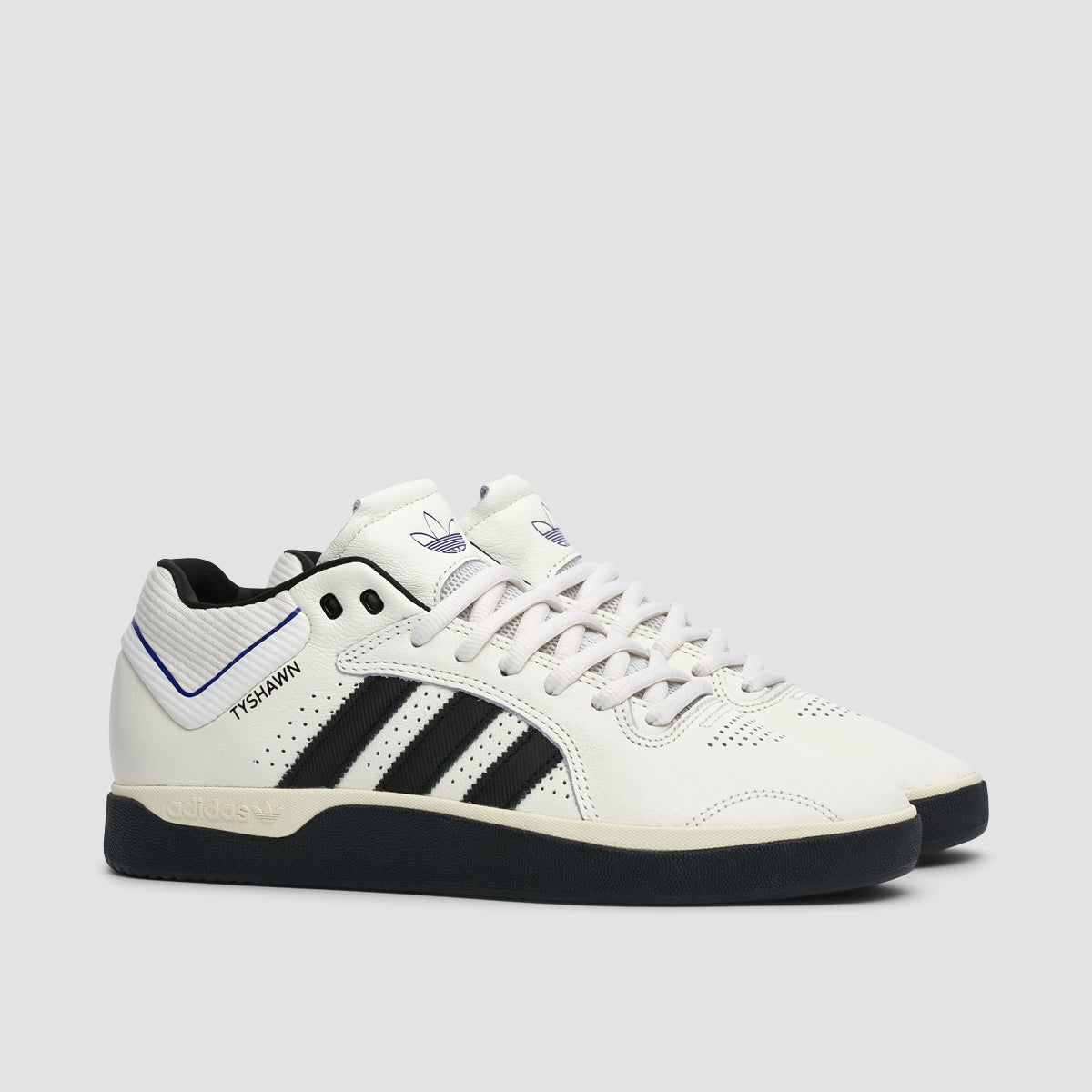 adidas Tyshawn Shoes - Cloud White/Core Black/Purple