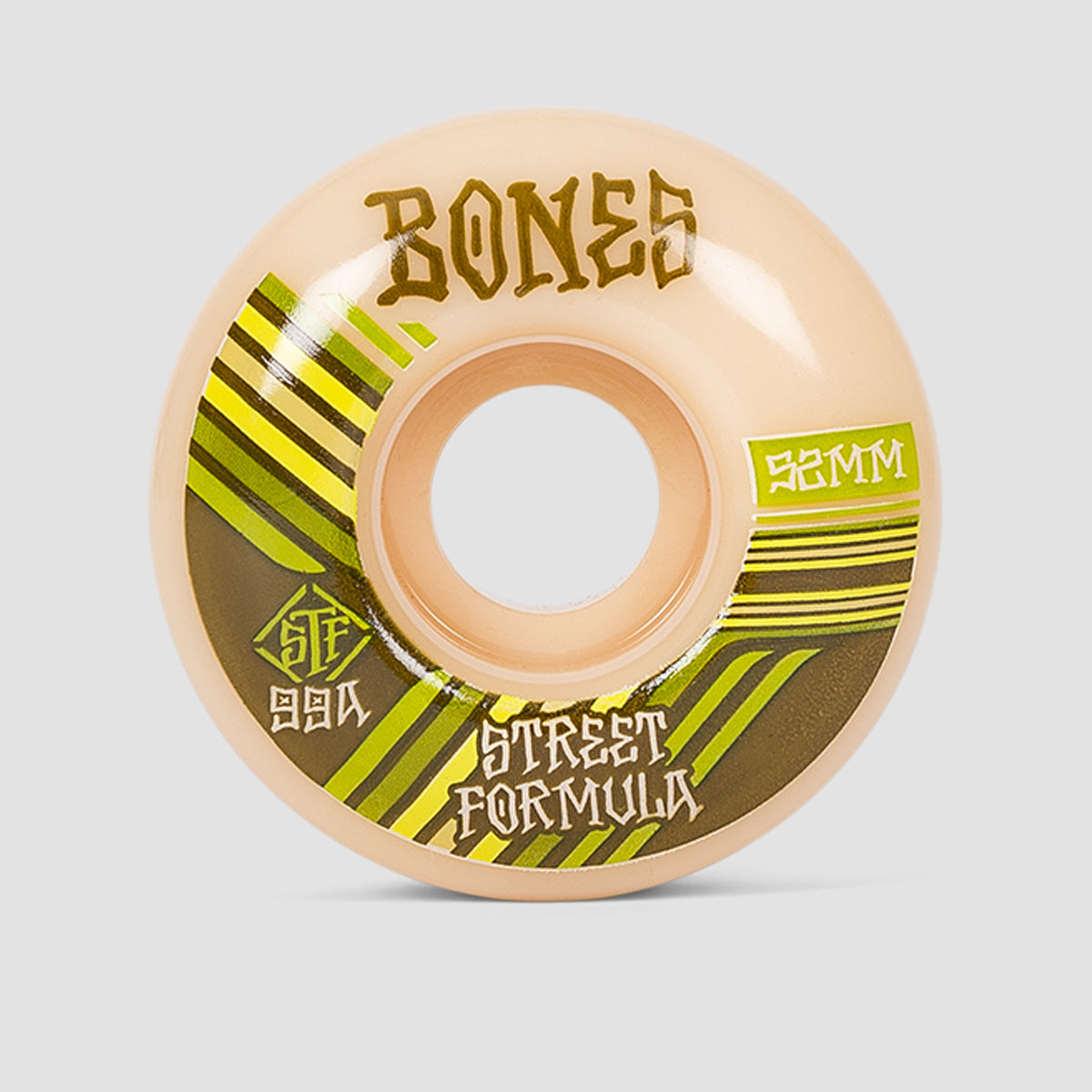 Bones Retros V4 Wide 99A STF Skateboard Wheels White 52mm