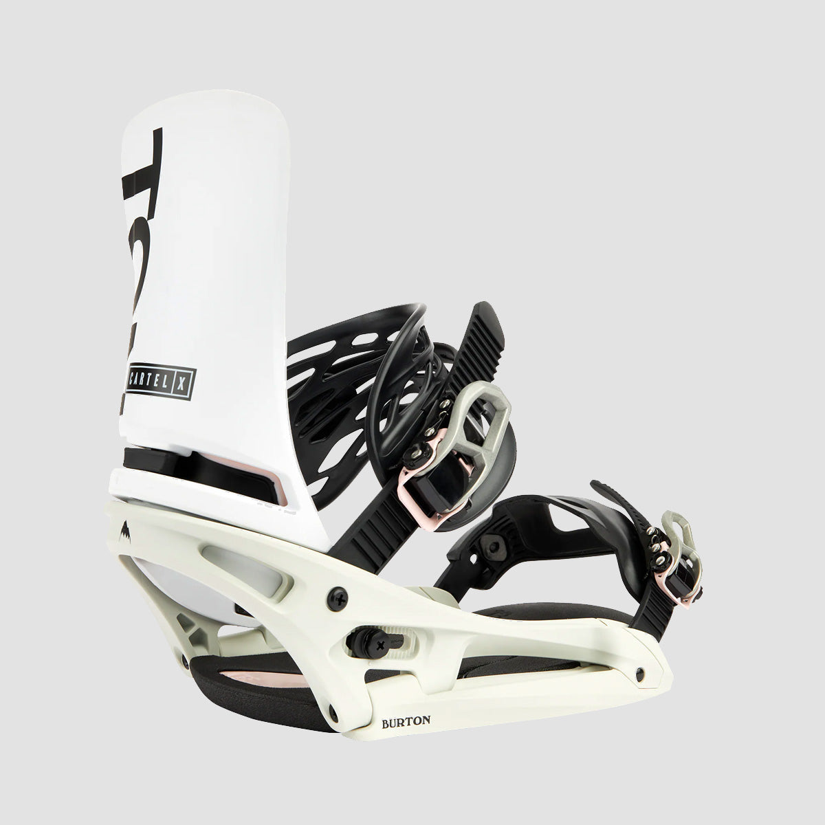 Burton Cartel X EST Snowboard Bindings White/Grey/Logo