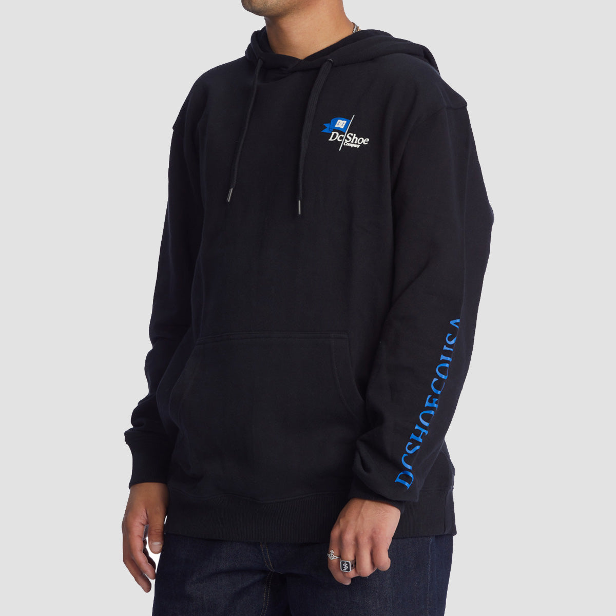 DC Flagged Pullover Hoodie Black