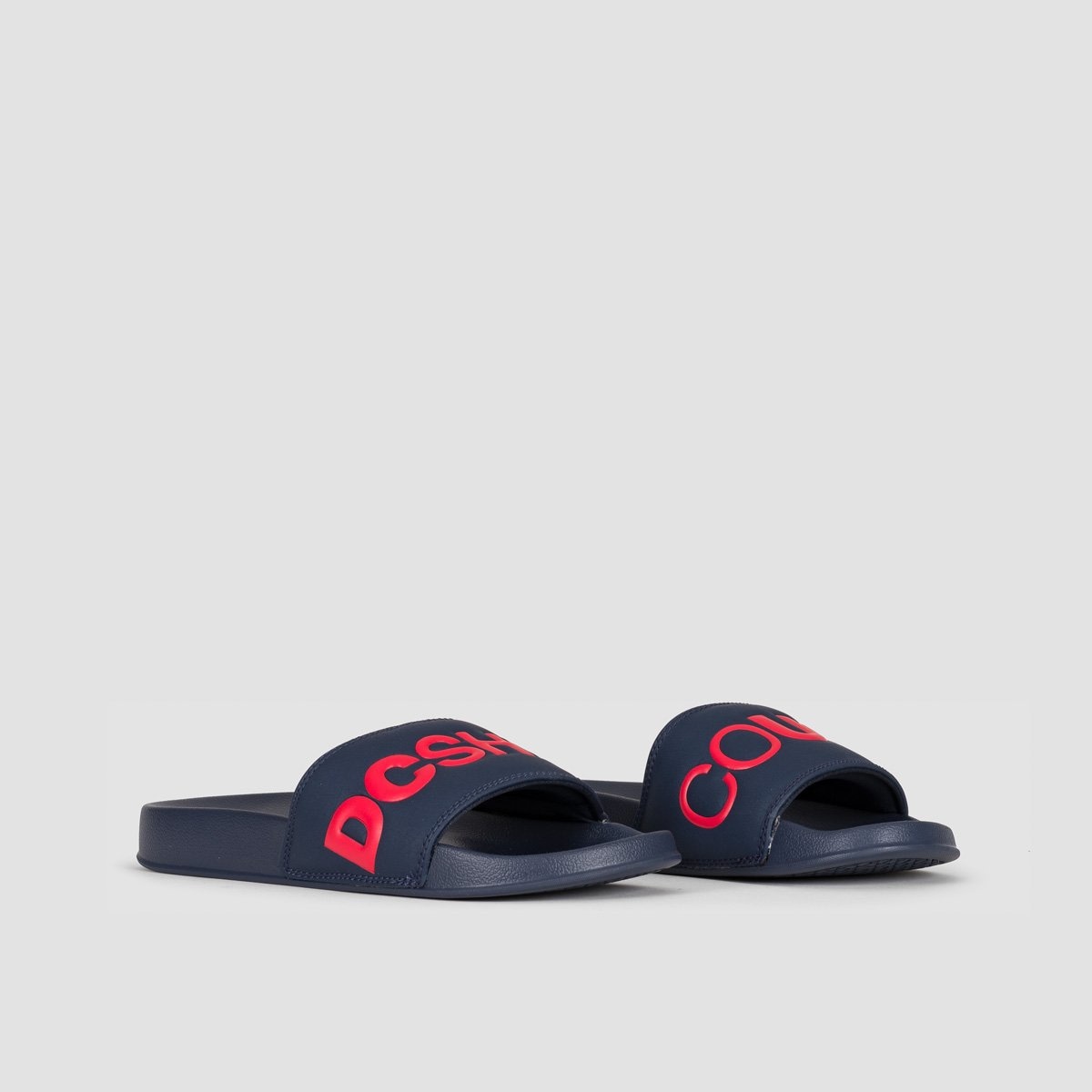 DC Slide Sliders Navy/Red - Footwear