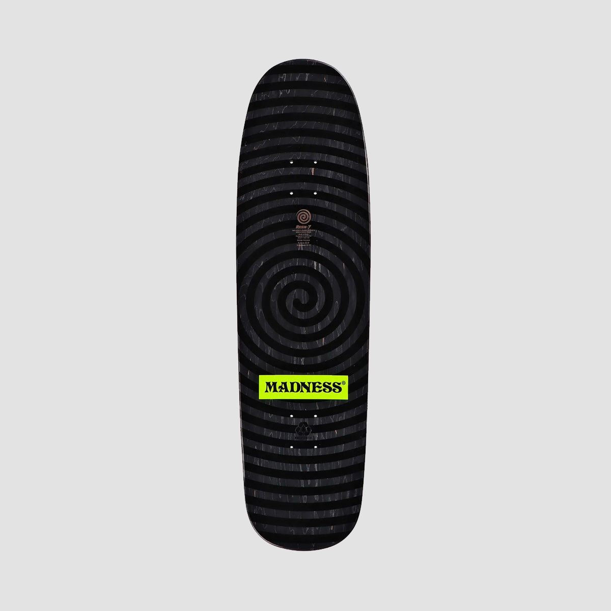 Madness Out Of Mind R7 G-Major Shape Skateboard Deck Neon Yellow - 9.13"