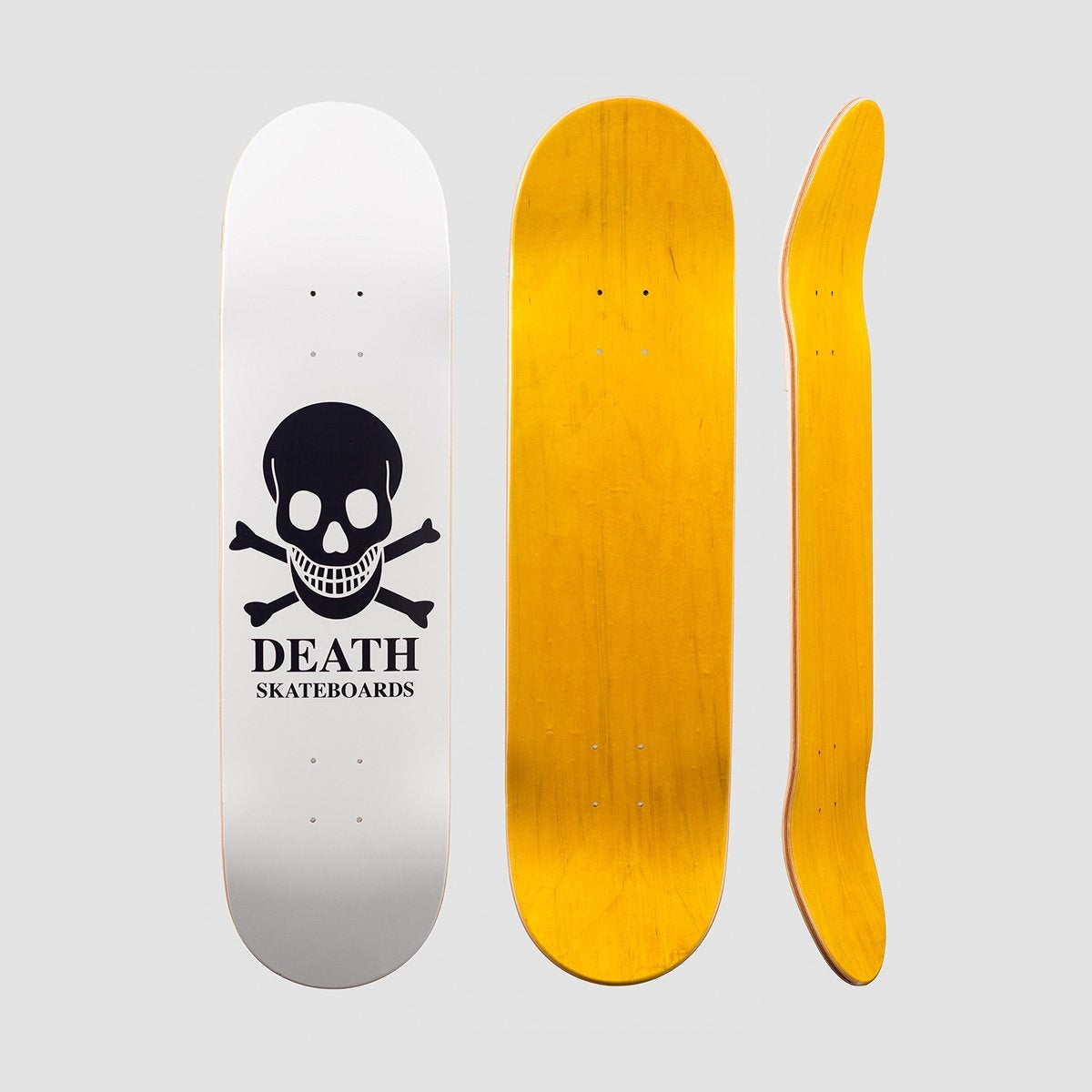 Death OG Skull Deck White - 8 - Skateboard